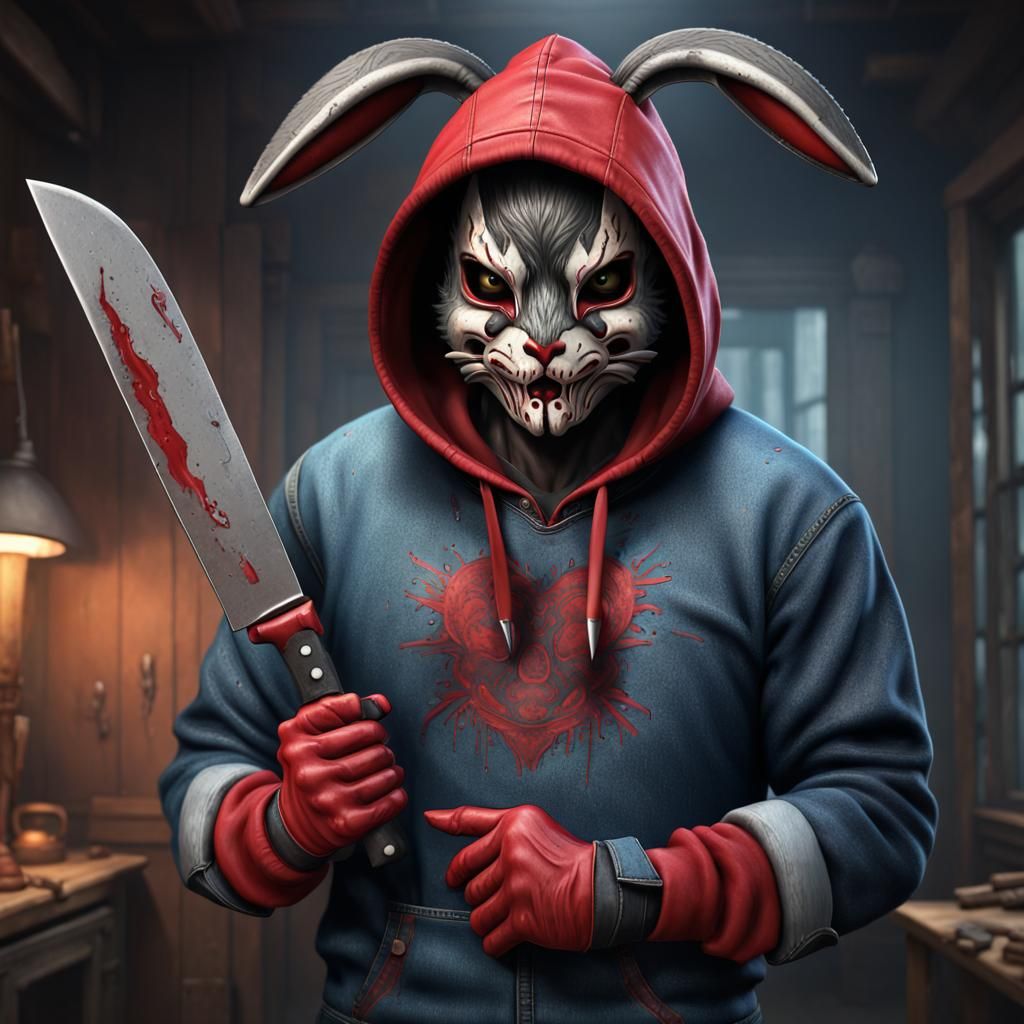 Dark Fantasy Serial Killer in Matte Painting Style