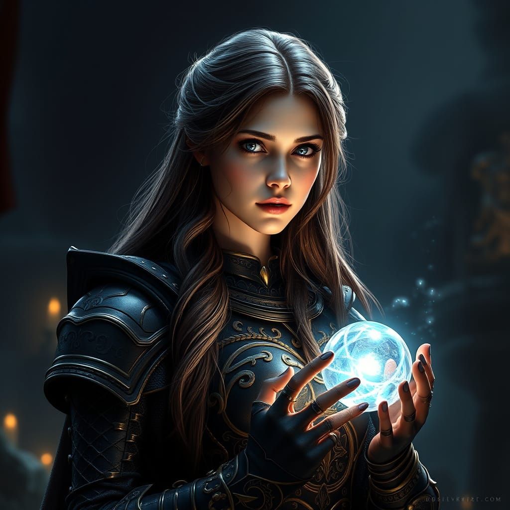 Regal Fantasy Warrior in Gothic Armor