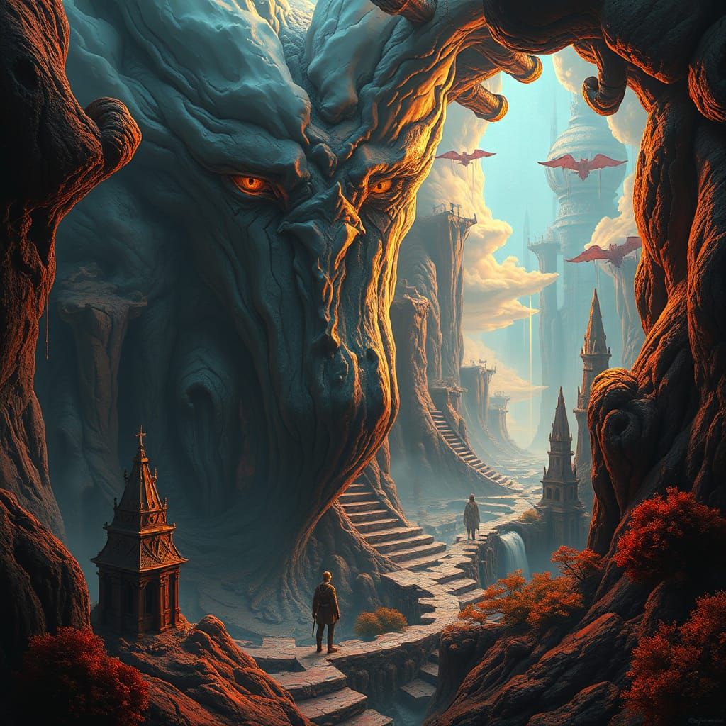 Surreal Dreamscapes in Vibrant Colors: 8K Fantasy Splash Scr...