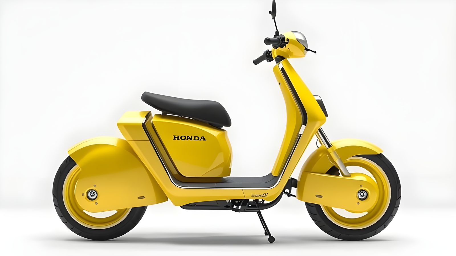 Electric Scooter Concept in Vibrant Yellow