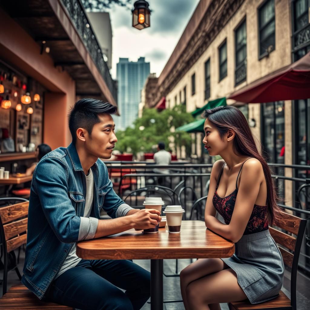 Cinematic Cityscape Date Night in Hyperrealistic Style