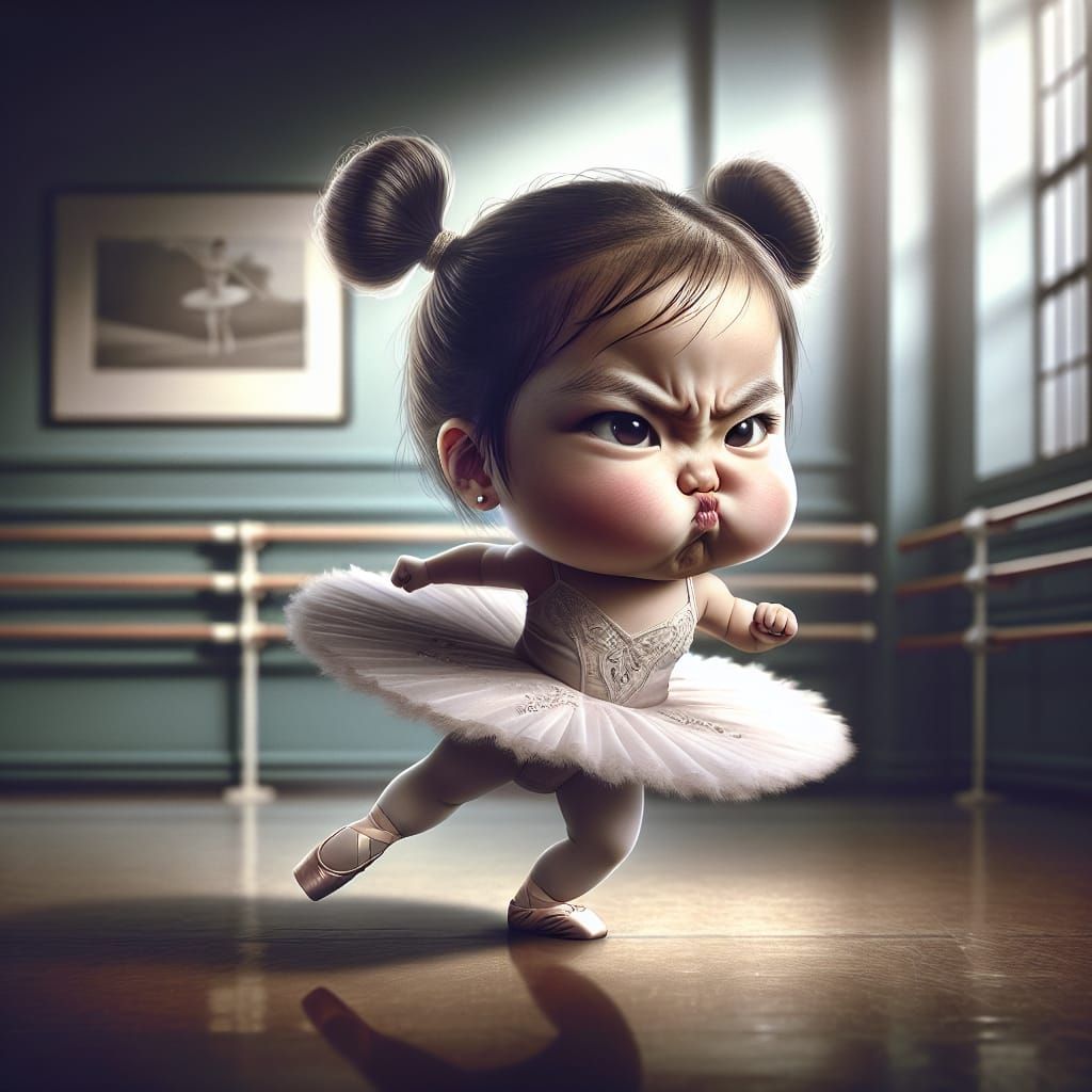 Adorable Toddler Ballerina in Elegant Tutu