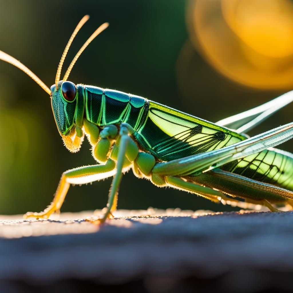 Glassy Green Grasshopper