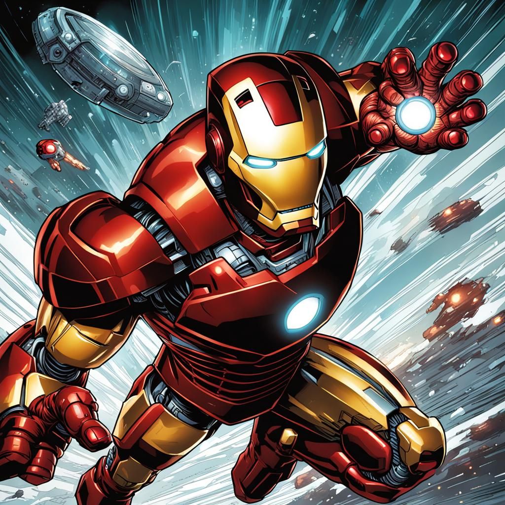 Superhero Ironman in Perfect Comic Book Art