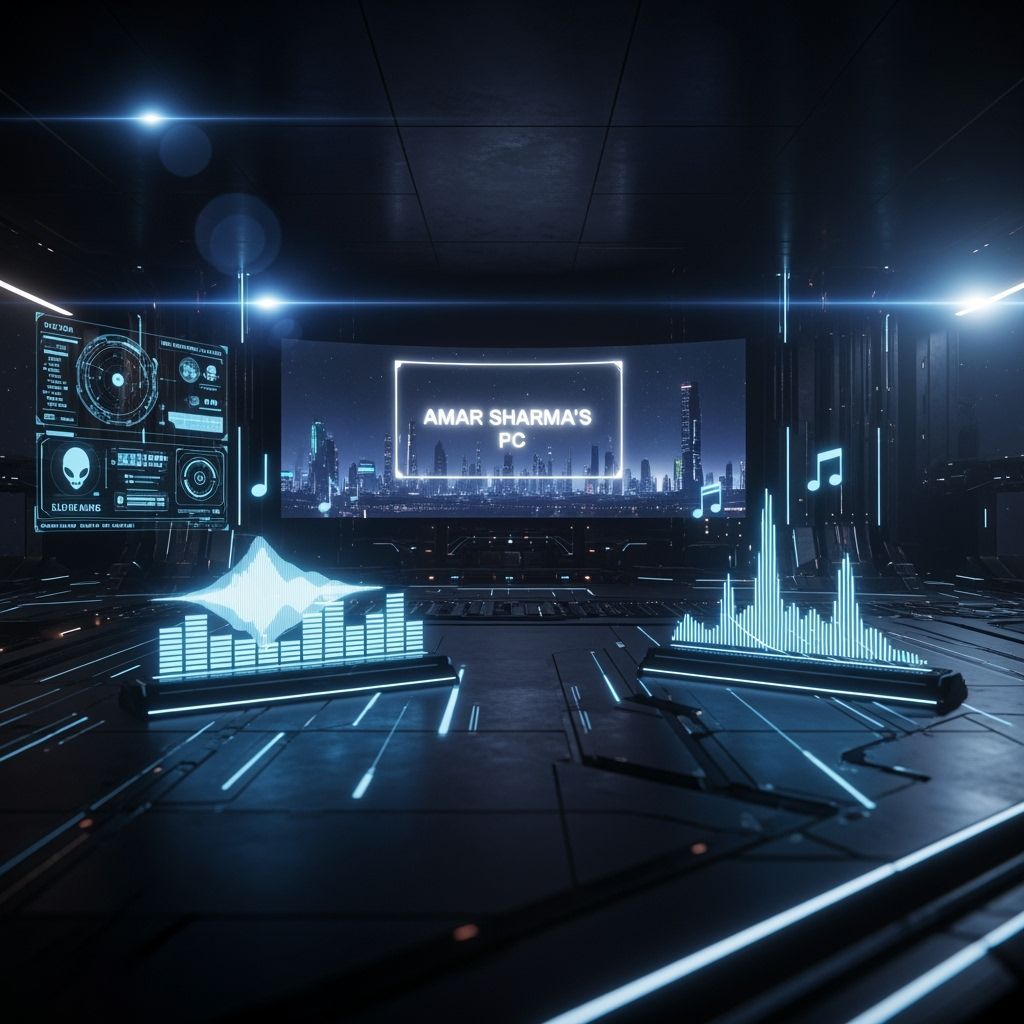 Futuristic Space Station with Neon Accents