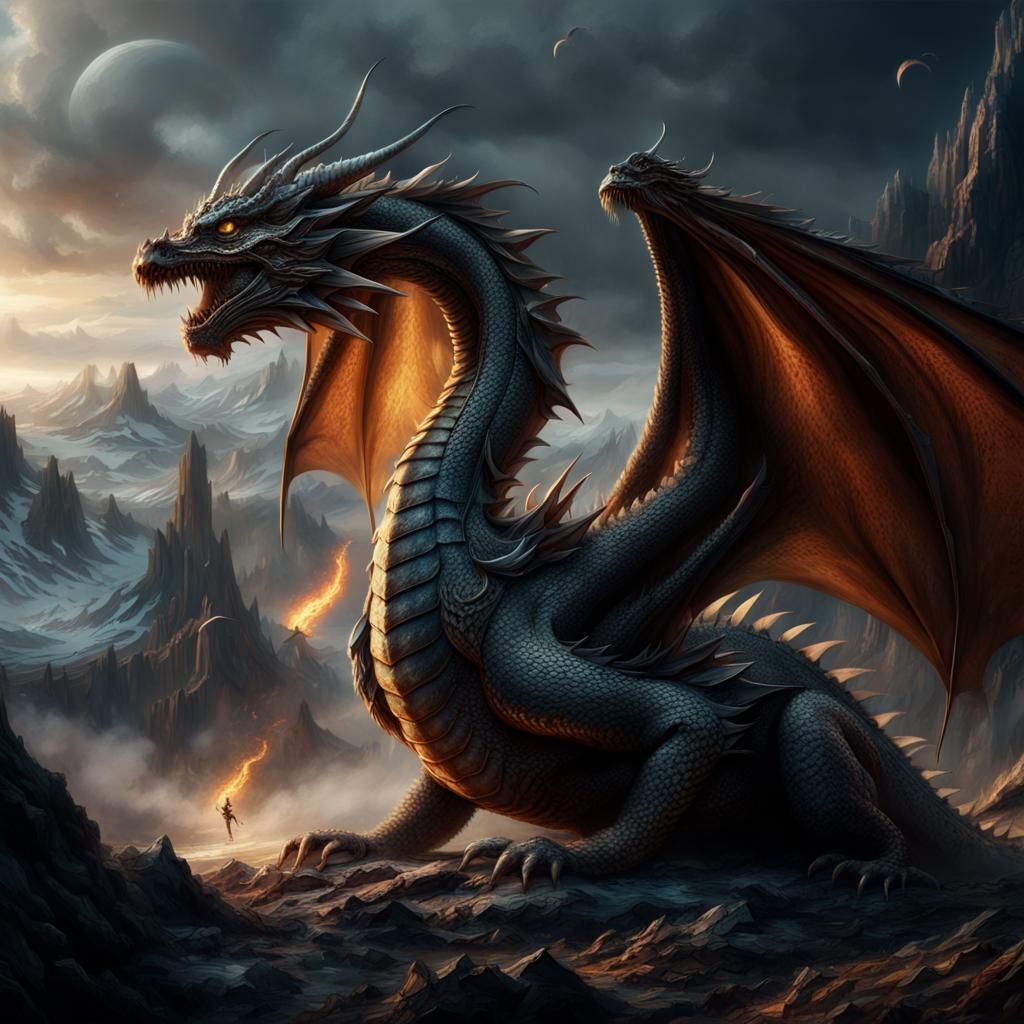 Epic Cinematic Dragon in a Majestic Digital Landscape