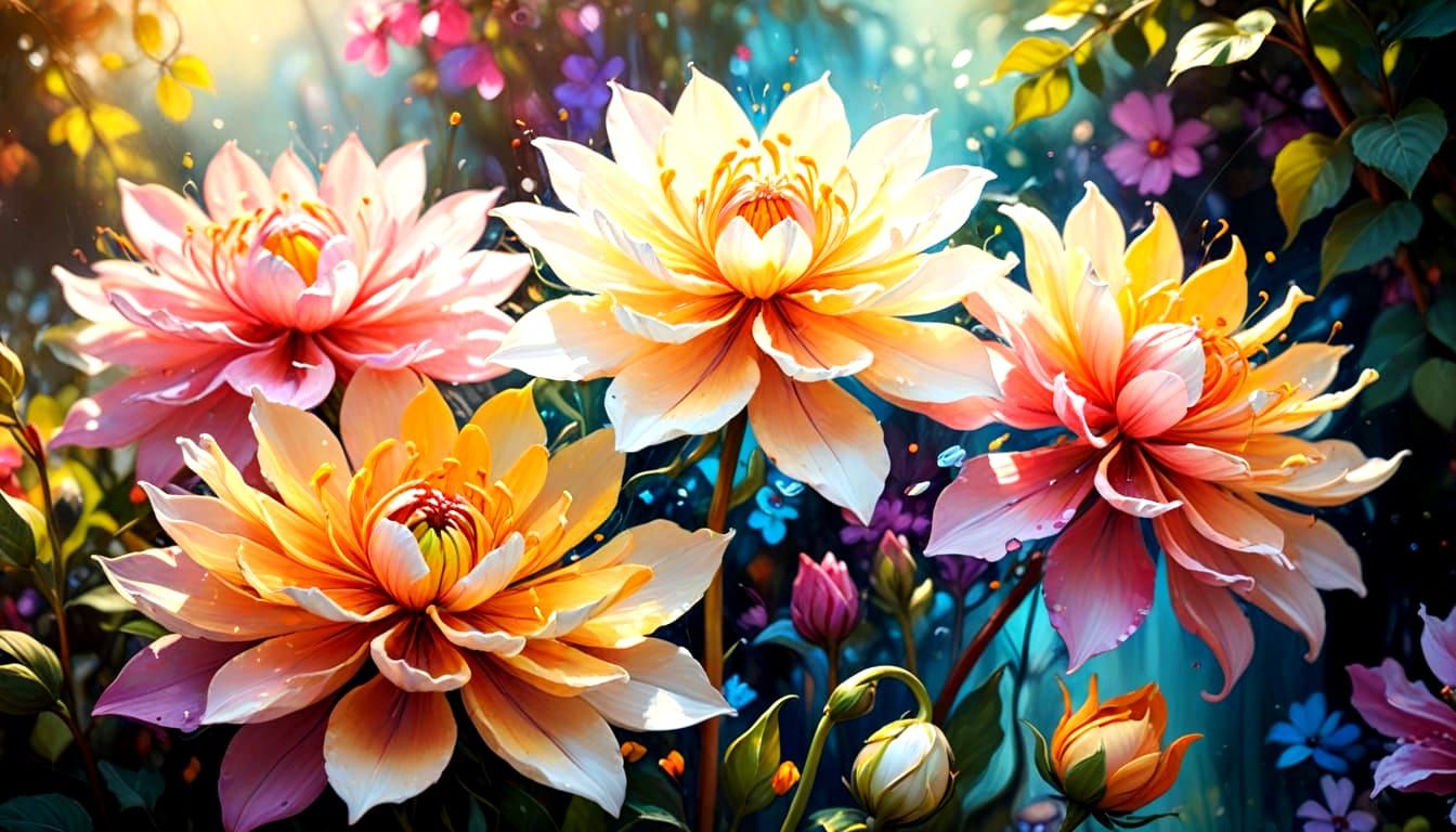 Vibrant Spring Abstraction