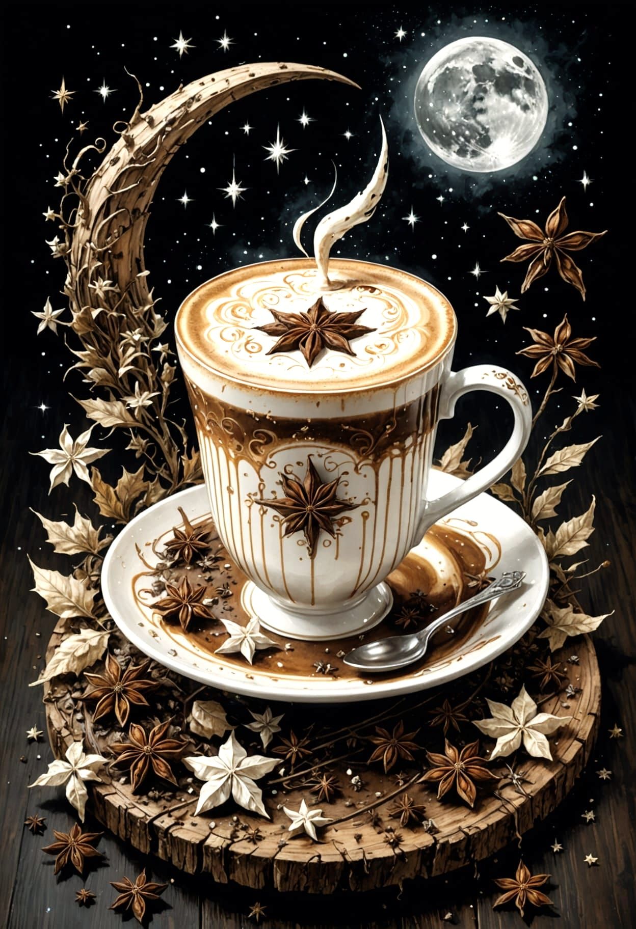 Ornate Latte Art Masterpiece
