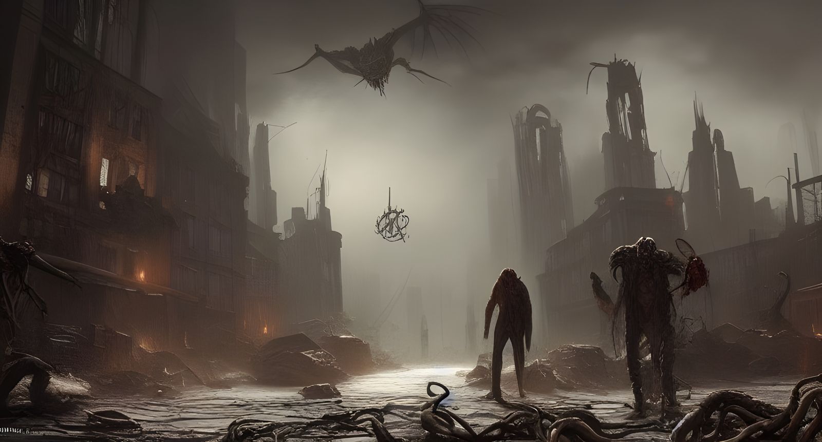 Eldritch Apocalypse Drenched in Dark Colors