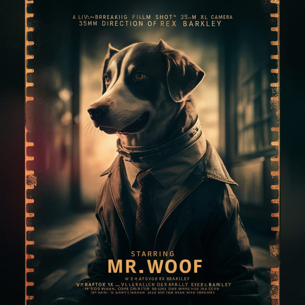 Groundbreaking Robotic Dog Detective Movie Poster in Cinemat...