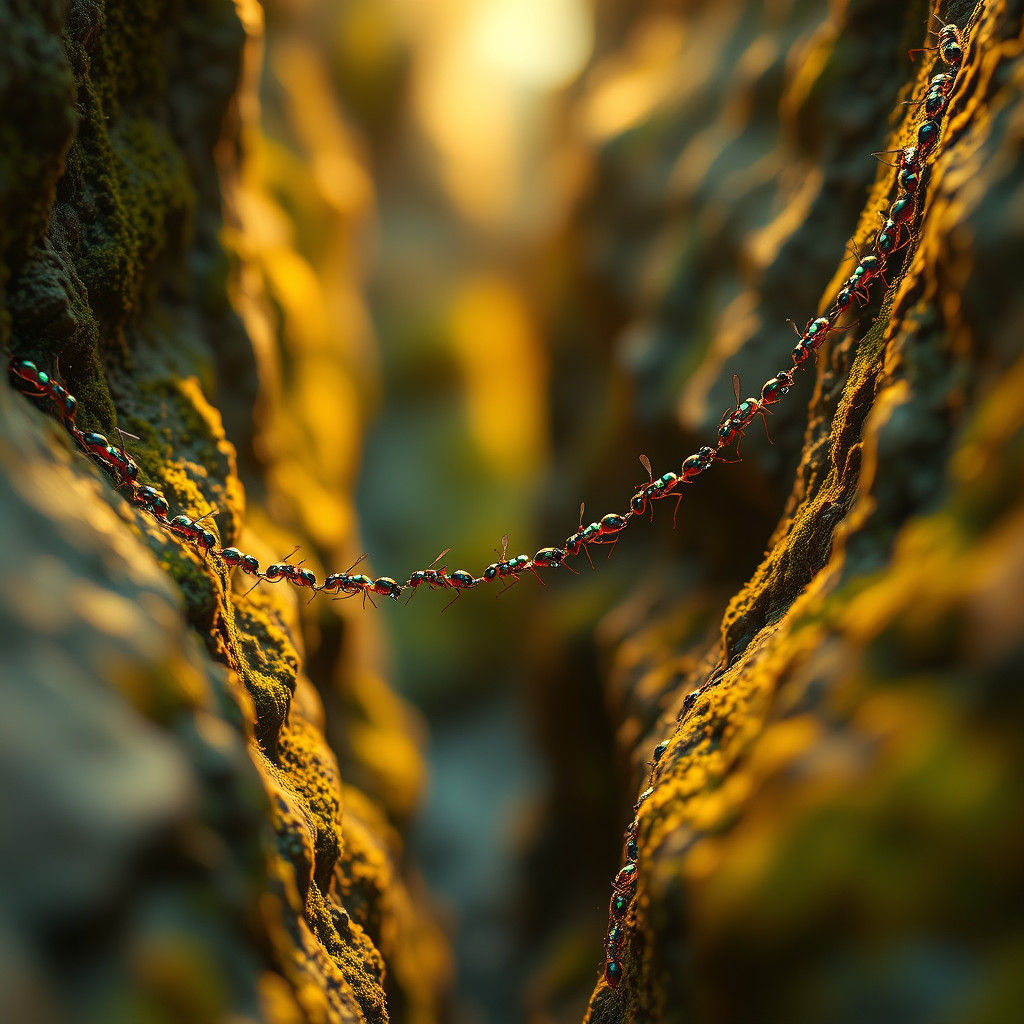 Intricate Ant Colony Constructs Living Bridge