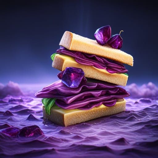 Fantastical Crystal Sandwich in Vibrant Colors