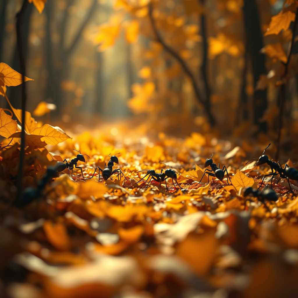 Autumn Forest Reverence in Vibrant Colors