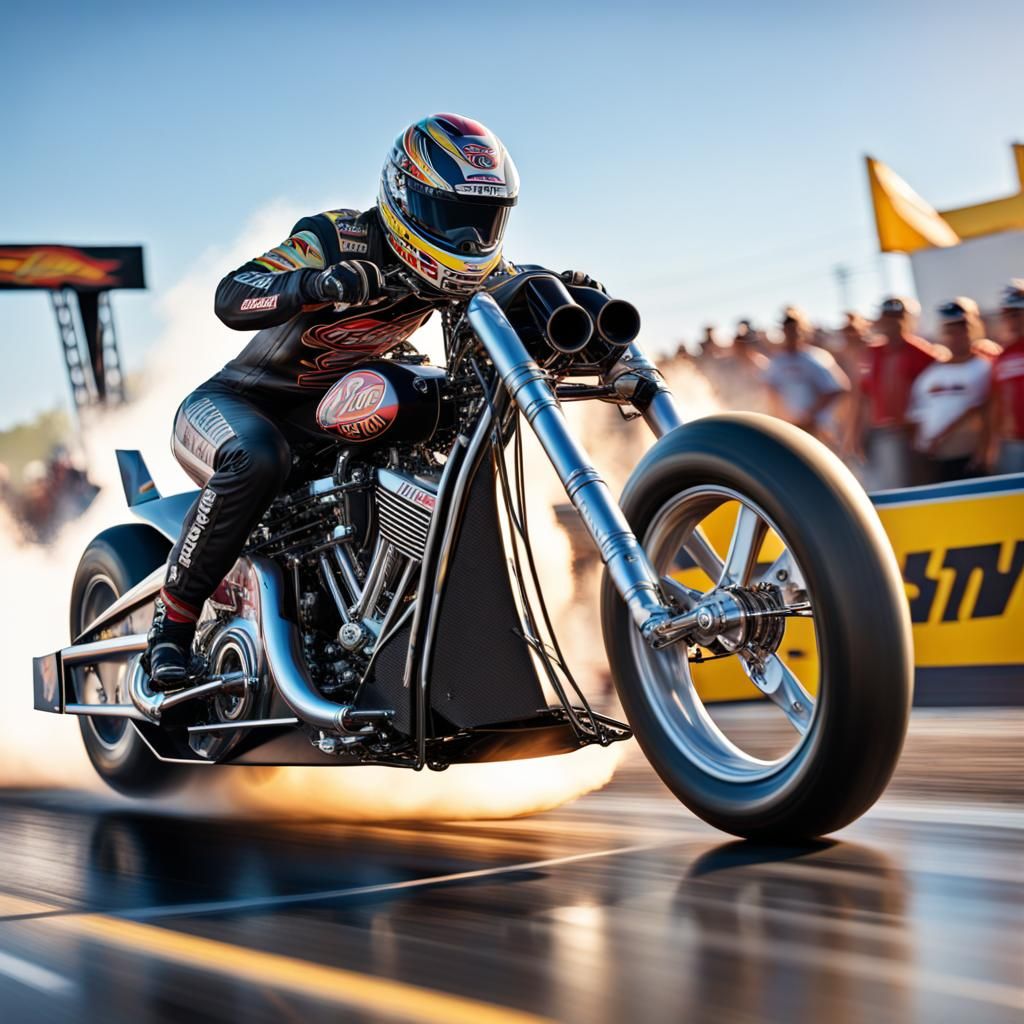 Revelatory Hyperrealistic Drag Bike Takes Off in a Burst of....