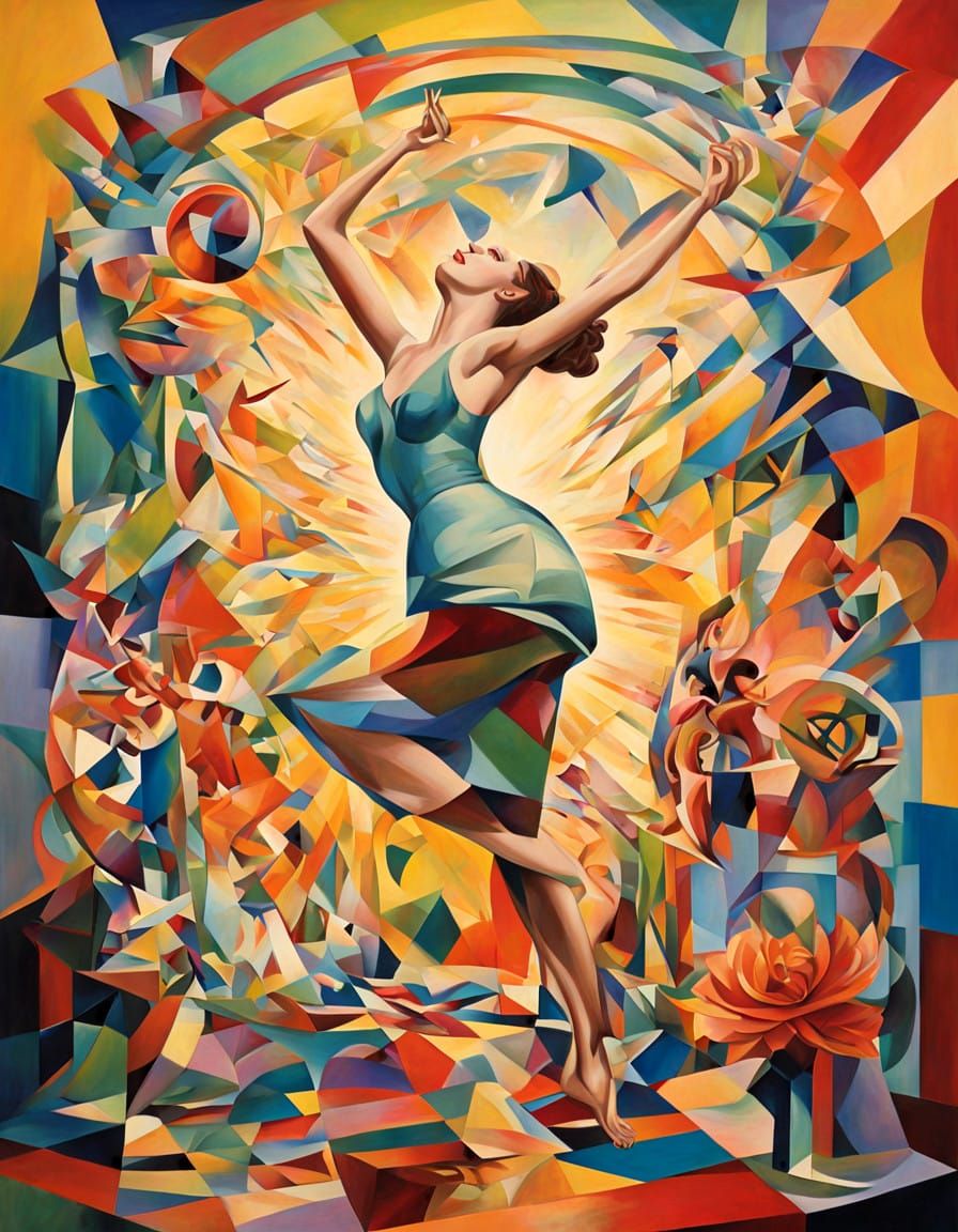 Whimsical Goddess in Vibrant Garden Wonderland