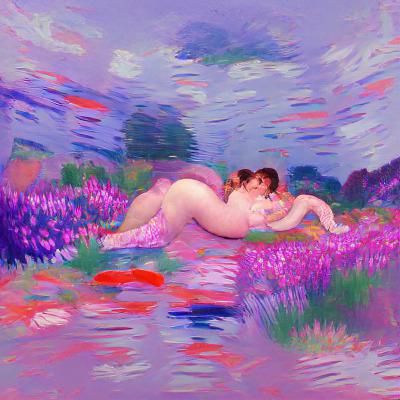 Sultry Claude Monet Portrait in Salacious Impressionist Styl...