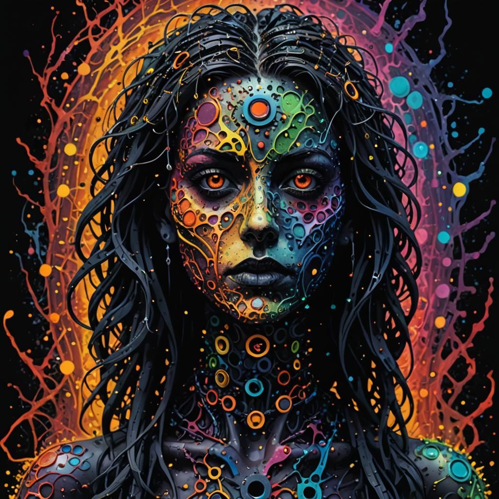 Dystopian Film Noir in Thermal Imaging with Triadic Colors