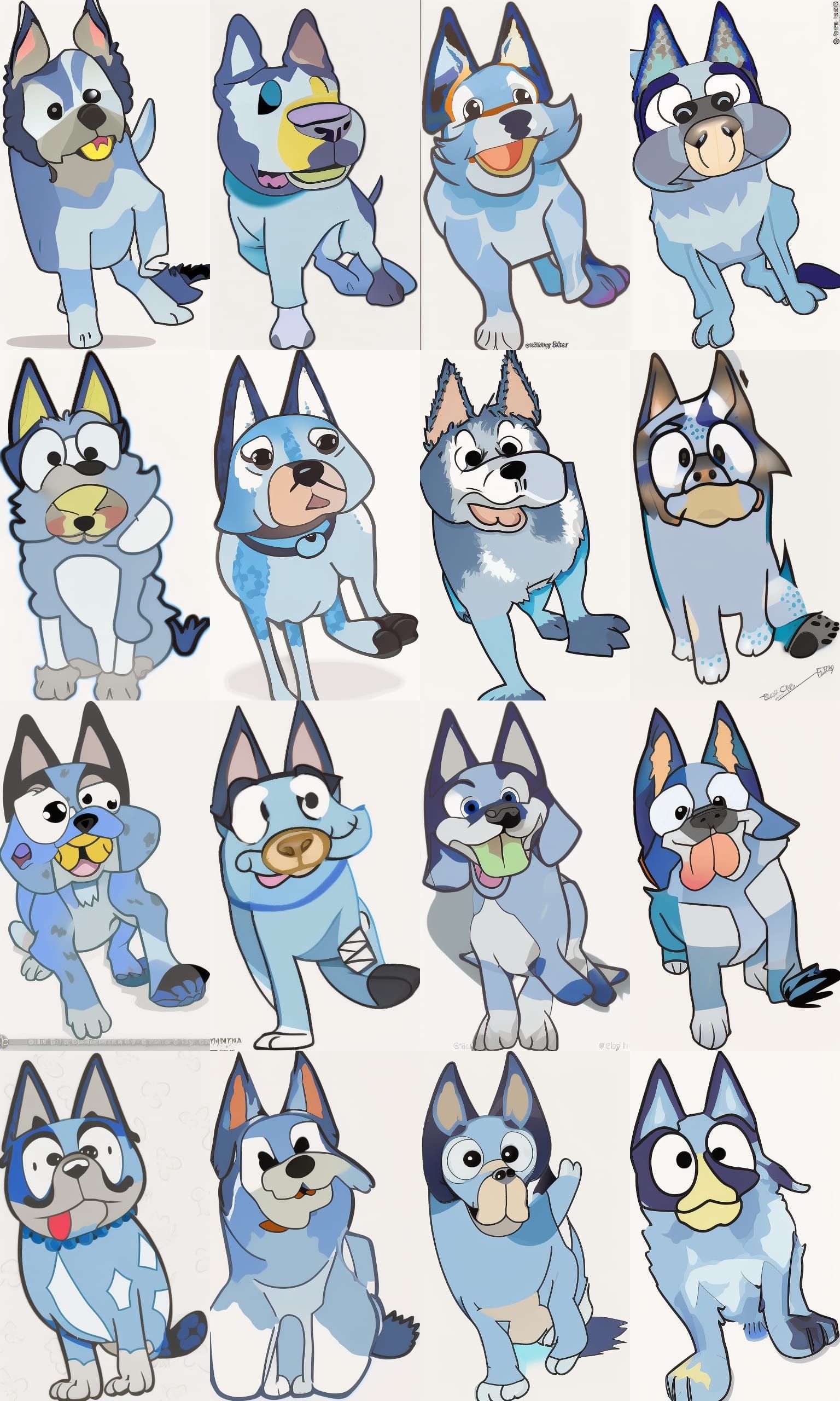 Vibrant Cartoon Blue Heeler