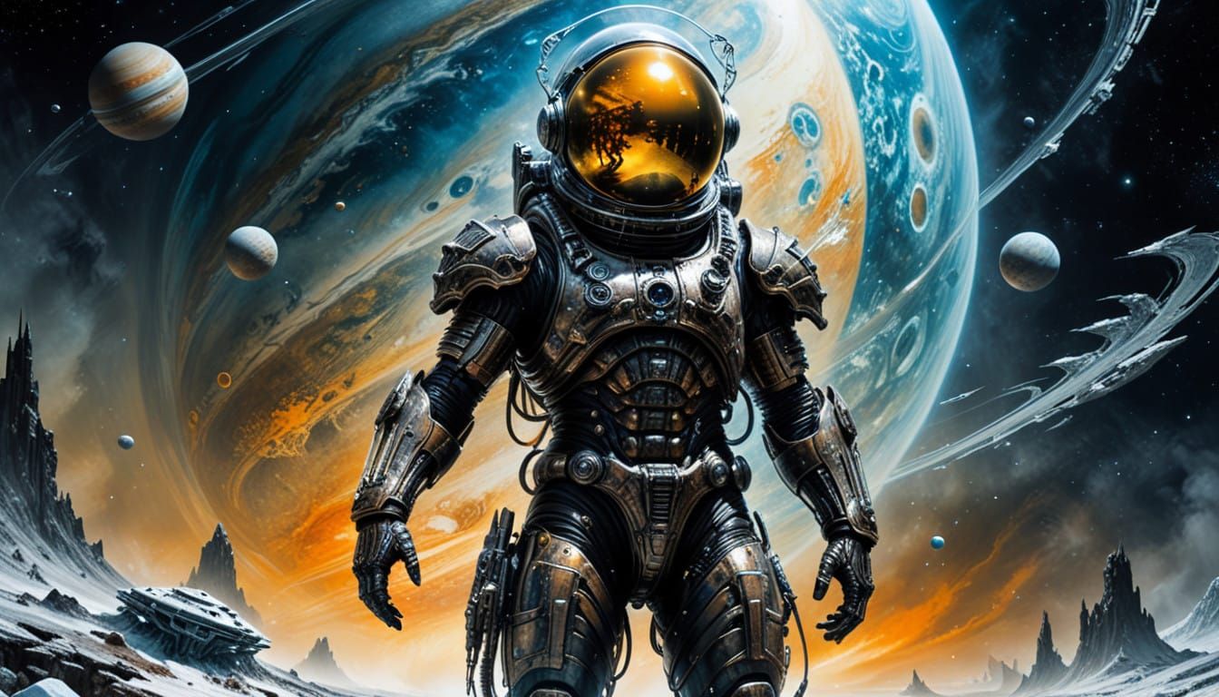 Cosmic Odyssey in Ink and Oil