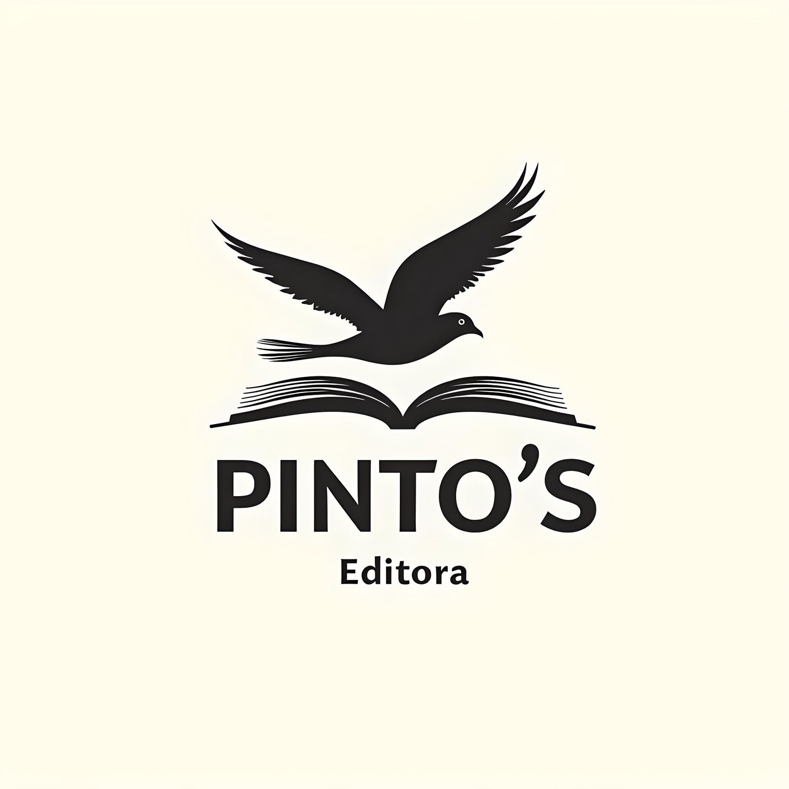 Sleek Pinto's Editora Logo Featuring a Creative Bird Silhoue...
