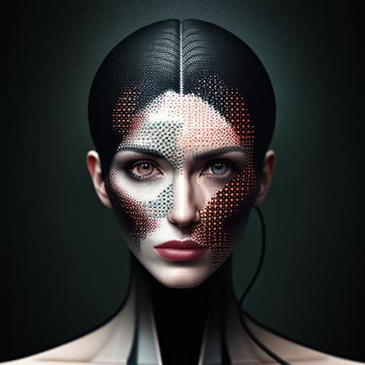 A photorealistic image that keeps breaking down and glitchin...