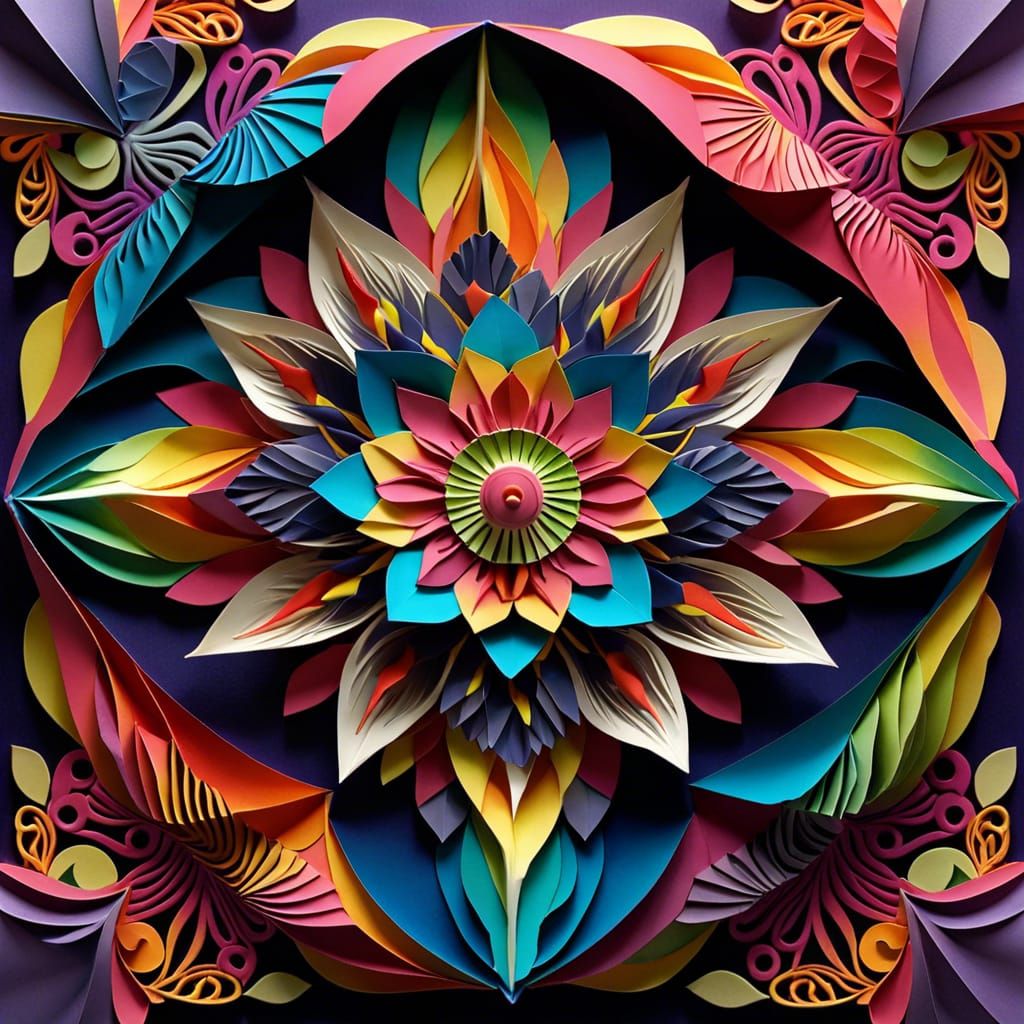 Mandalas in Edo Papercraft Style