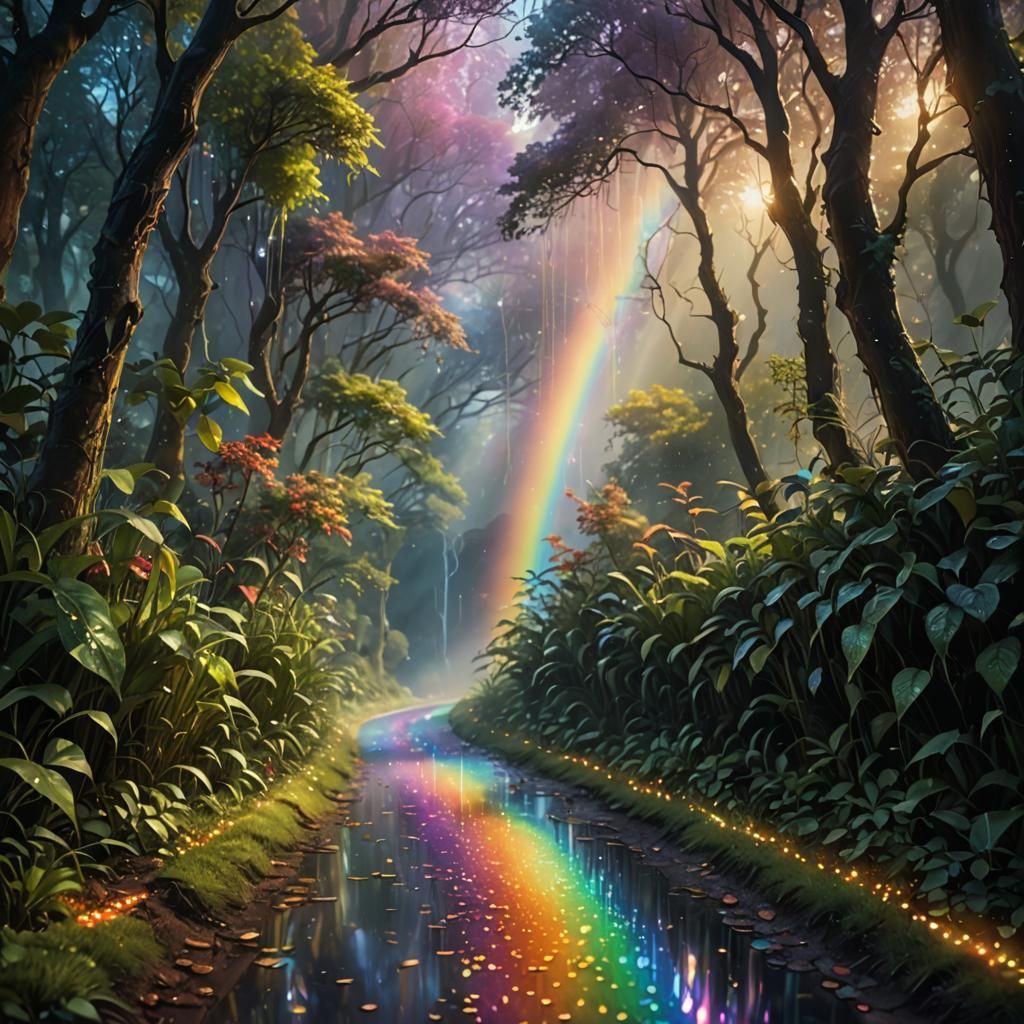 Surreal Iridescent Dreamscape Reveals Mystical Realm