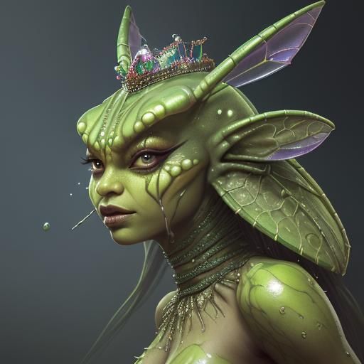 Thri-Kreen Queen in Hyperrealistic Splendor