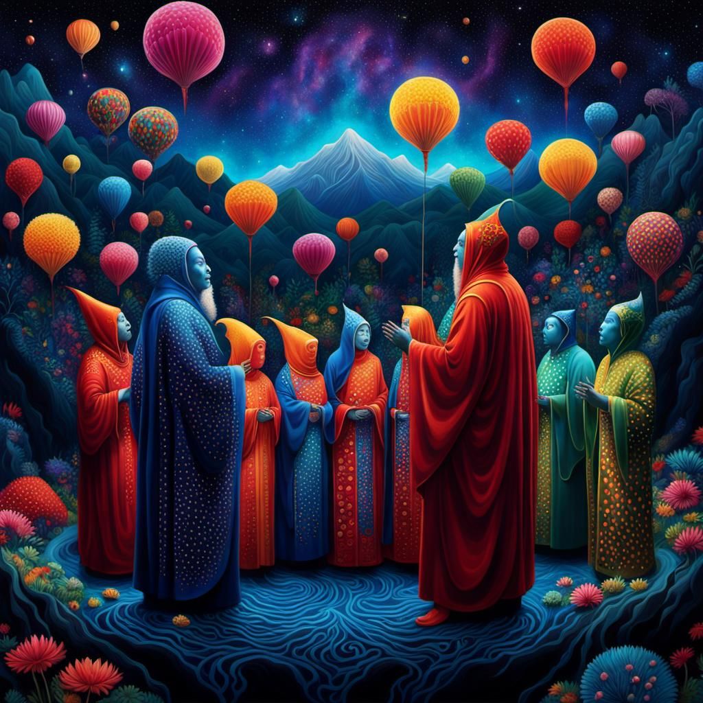 Mythical Creatures in Vibrant Musical Festival