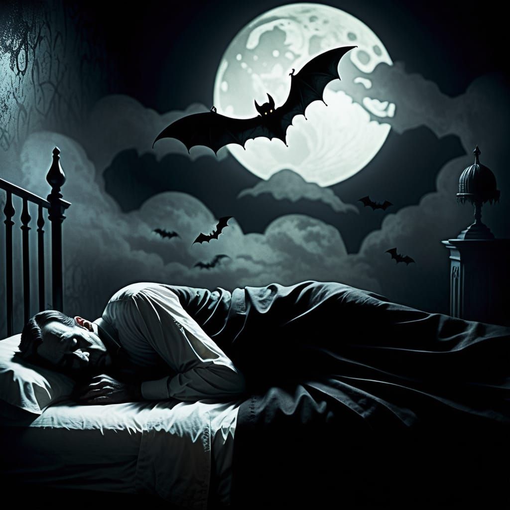 Eerie Surrealist Horror Art in Chiaroscuro Lighting