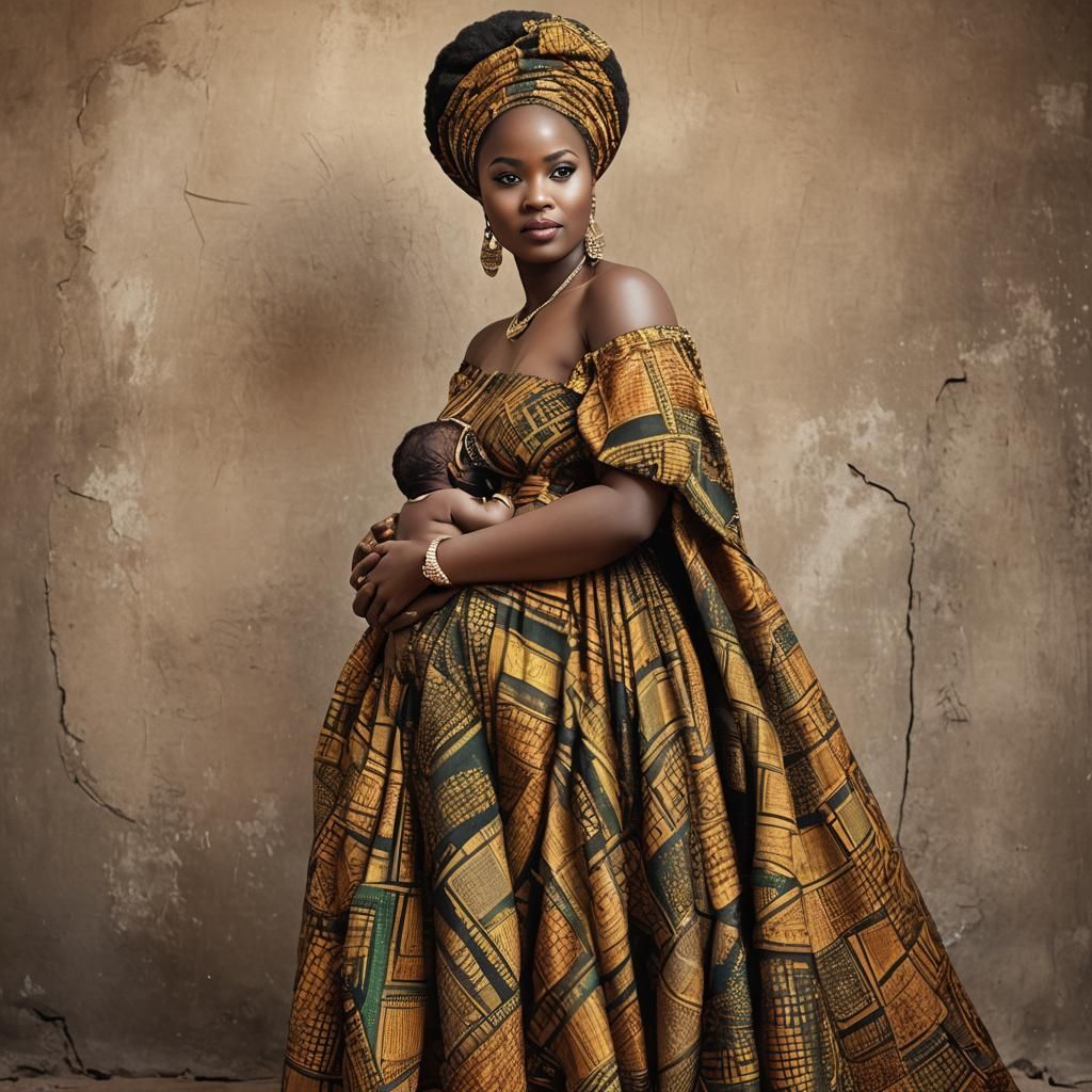 Breathtaking Portrait of an African Beauty in Traditional Ga...