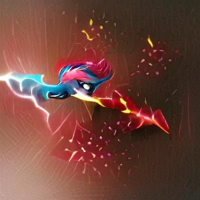 Cyberpunk Stormscape in Neon Blues and Purples