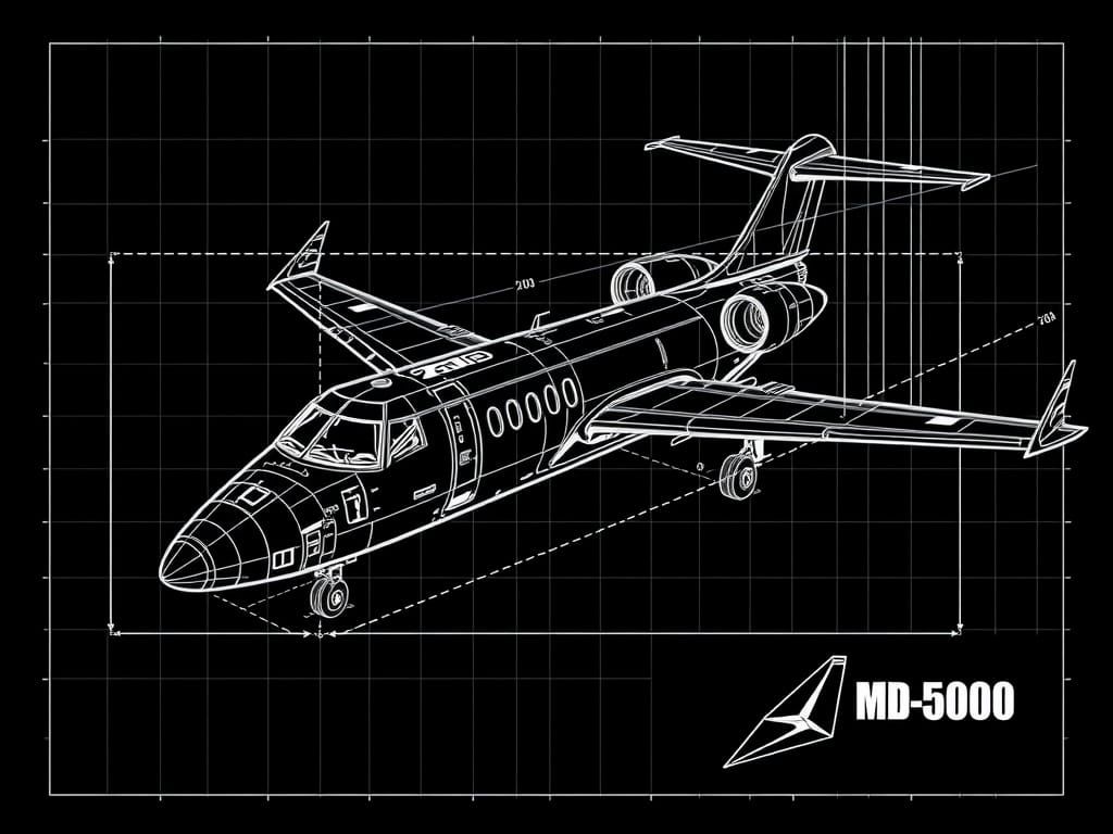 Surreal Blueprint Illustration of a Civil Engineering Master...