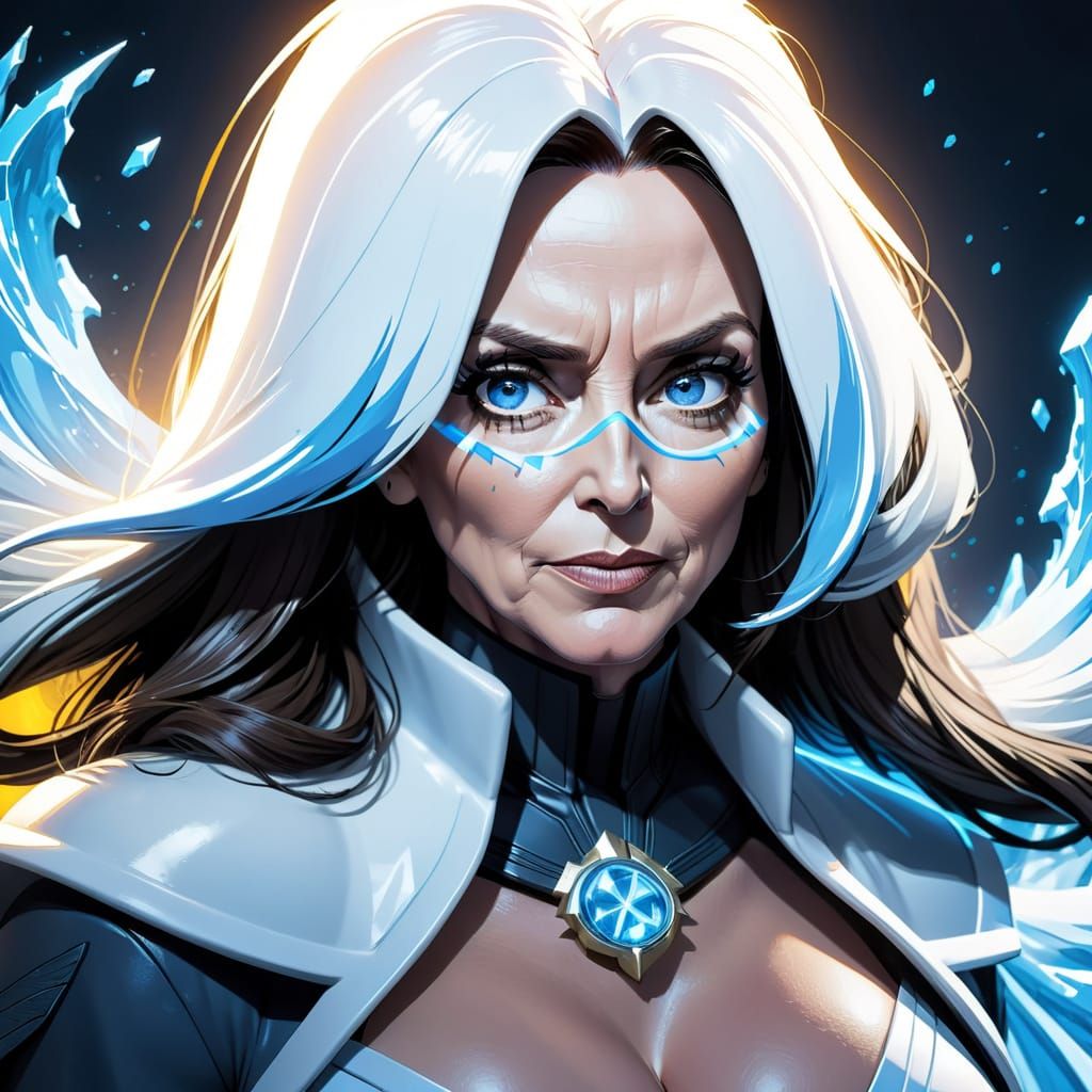 Nancy Pelosi as Esdeath in Comic Book Style