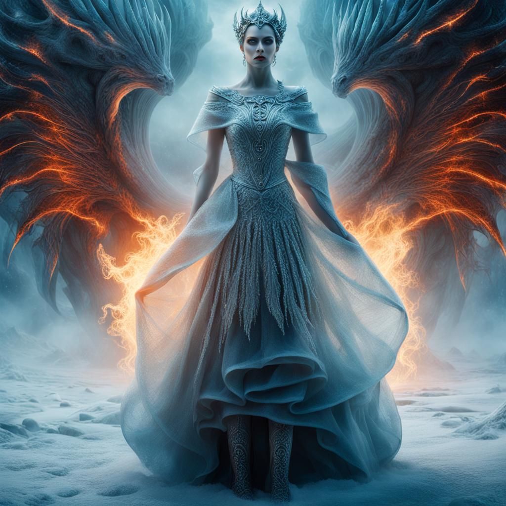 Ethereal Goddess of Frost and Flame