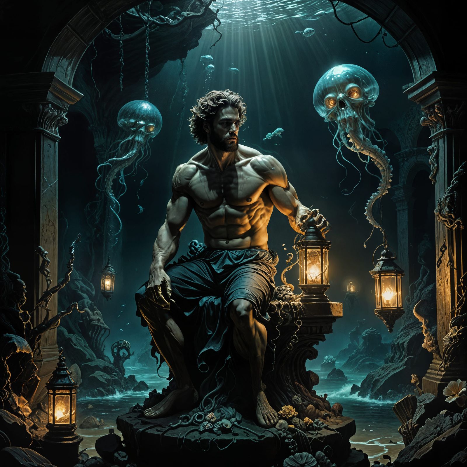 Merman Guardian of the Underwater Graveyard