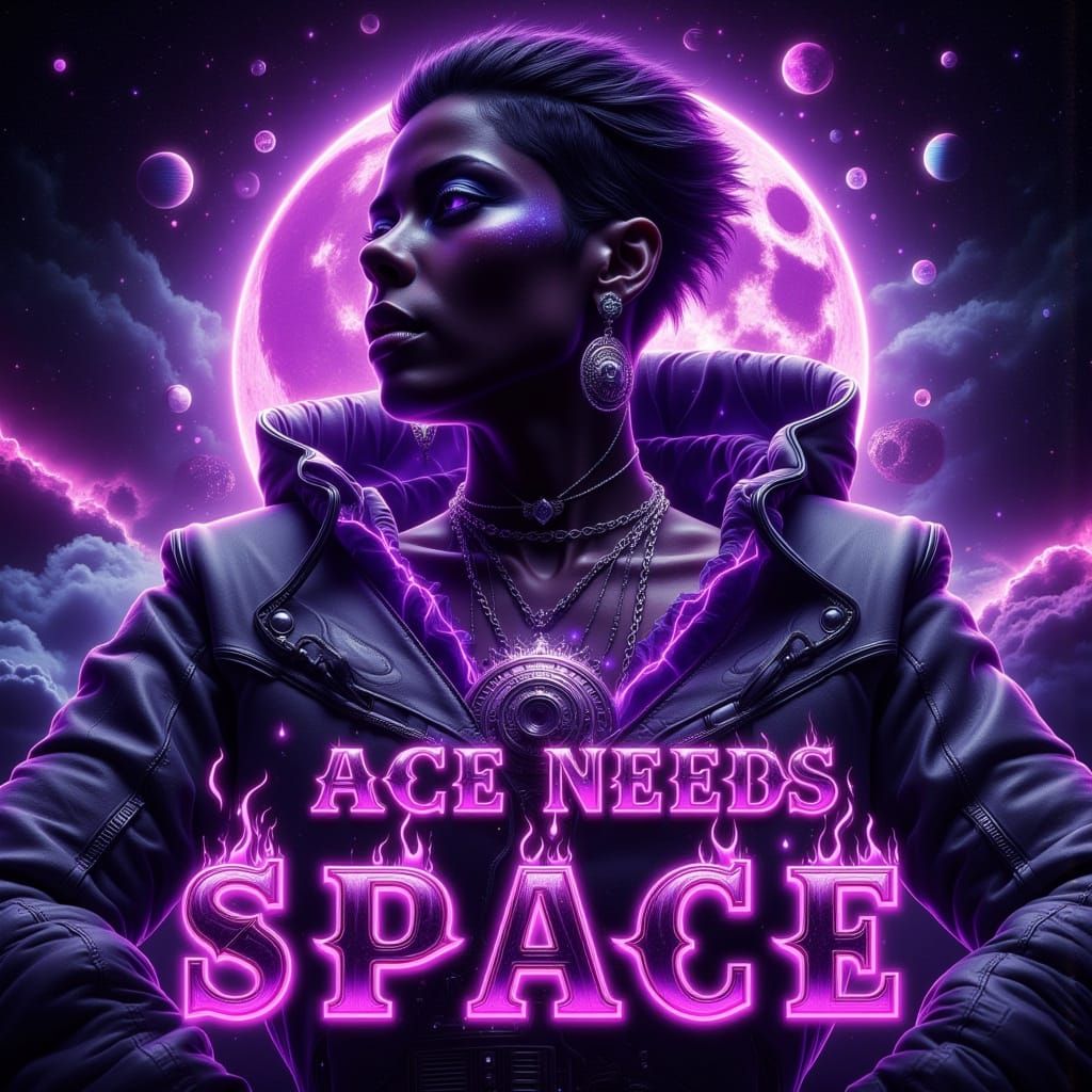 Galactic Rebel in Neon Splendor