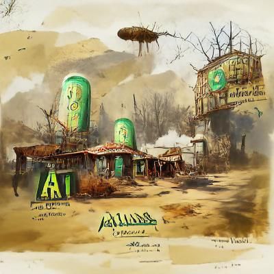 Post-Apocalyptic Wasteland in Fallout 4 Style