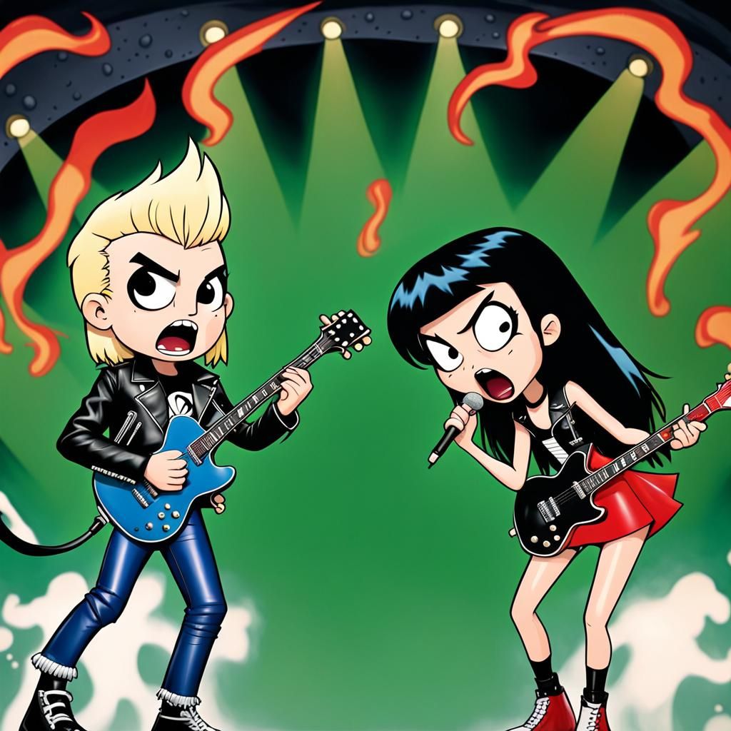 Riotous Rock Stars in Firelit Fury