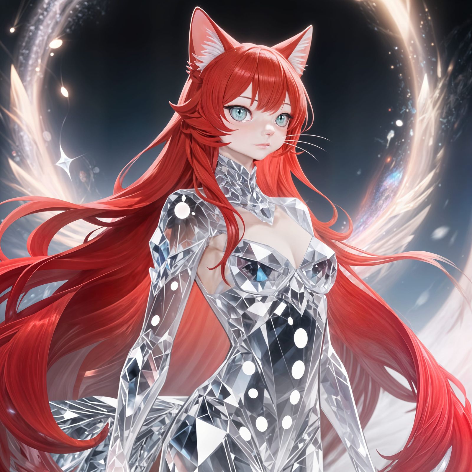 Anime Phoenix Character Sculpted from Ruby