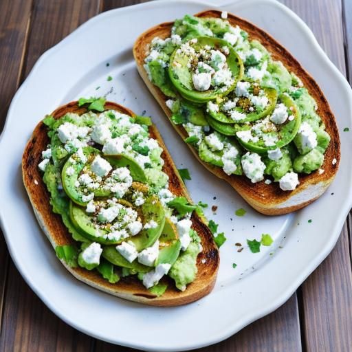 Fresh Mediterranean Toast in Vibrant Watercolor