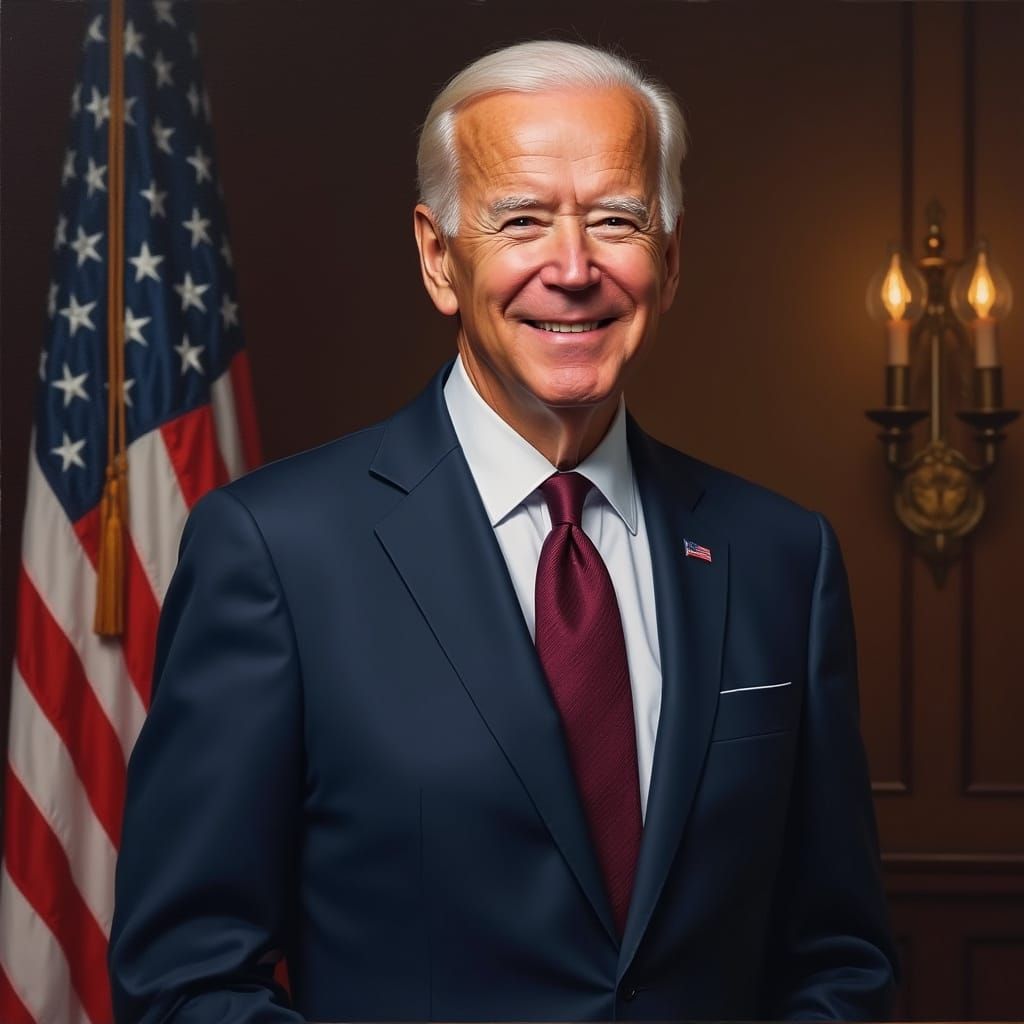 Elegant Statesman in Navy Blue Suit