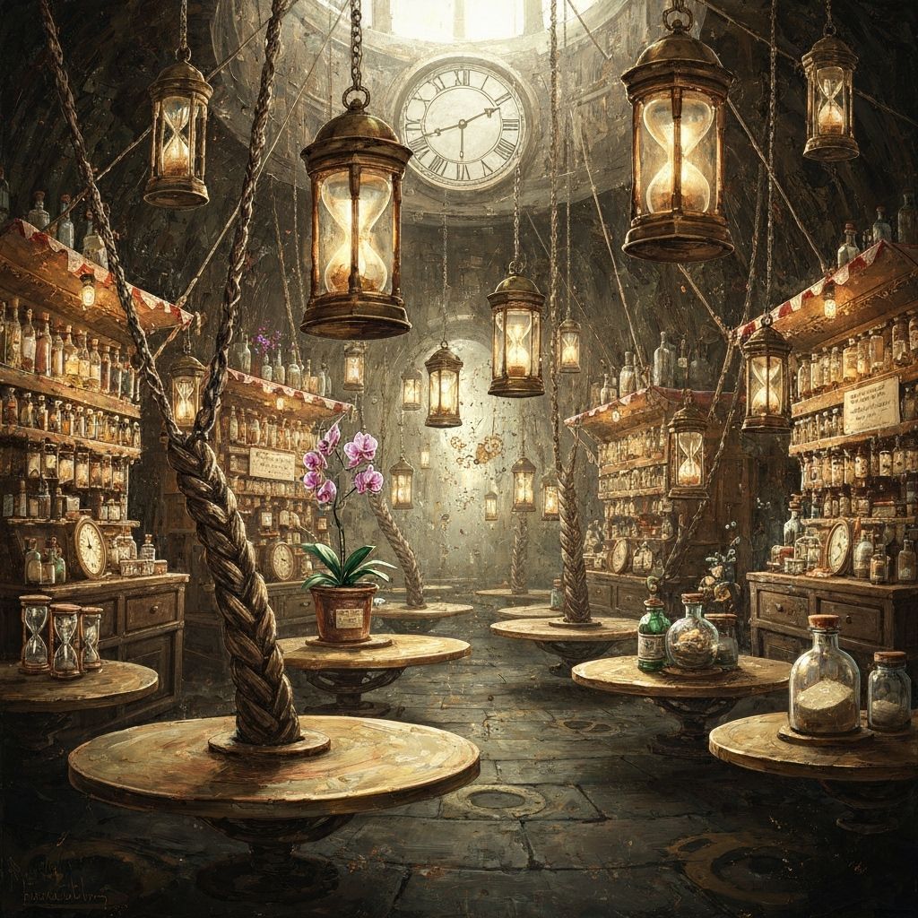 The Clockwork Bazaar: Animated Gears & Time-Threaded Stalls