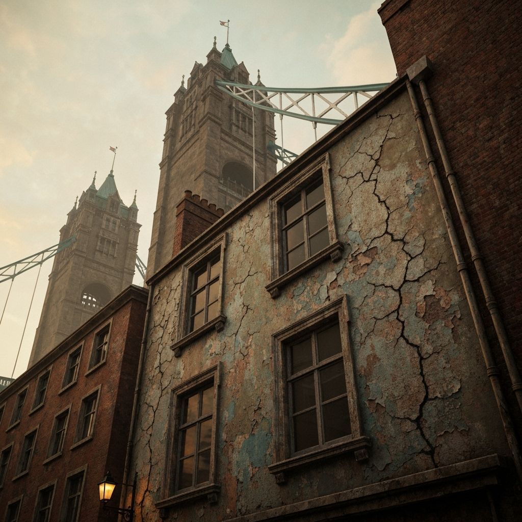 Photorealistic Urban Building with Iconic Bridge