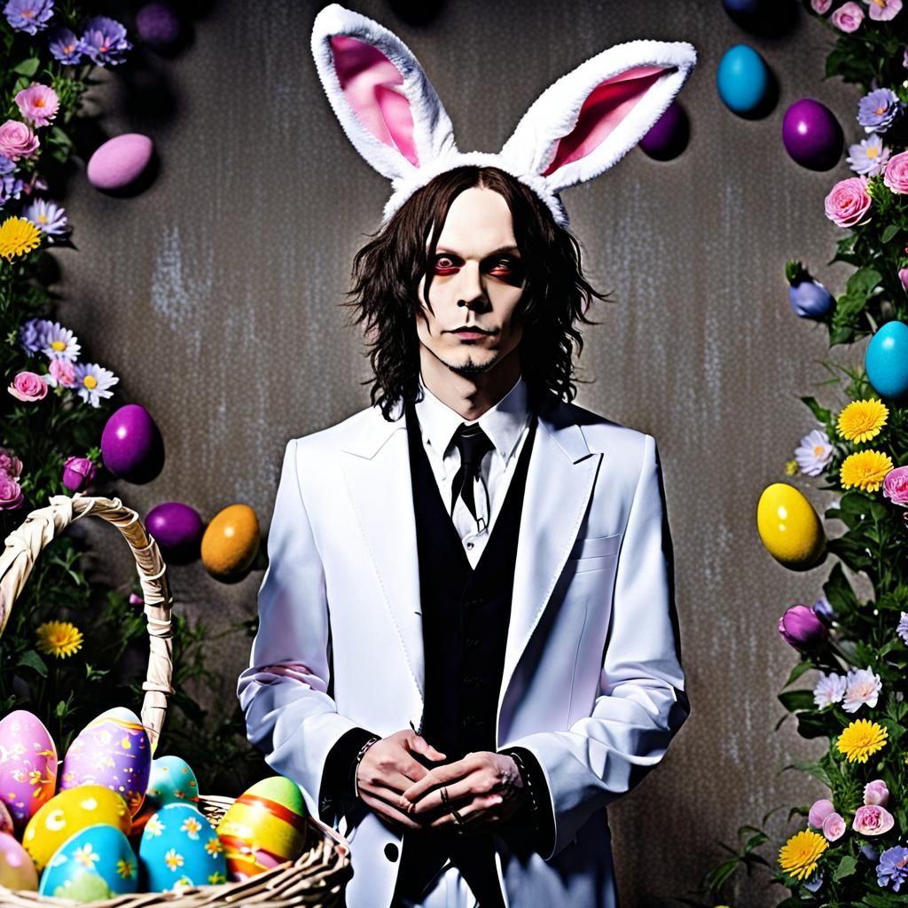 Ville Valo as Easter Bunny in Anime Style