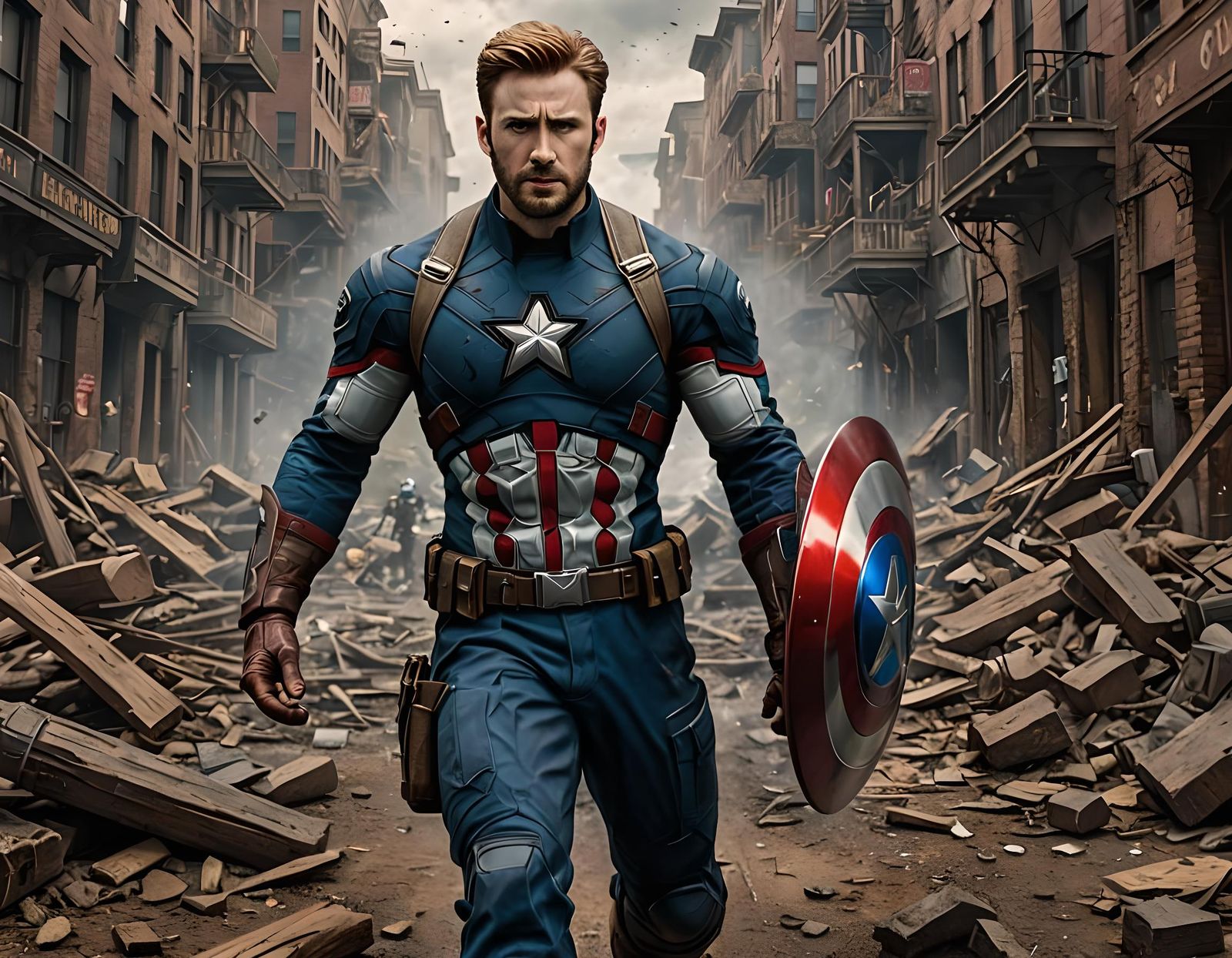 Captain America in Epic 8K Matte Painting