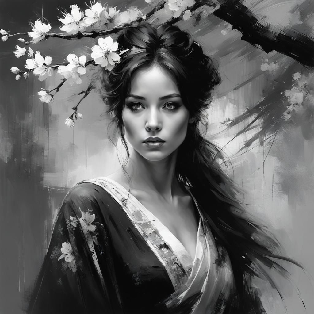 Surreal Black and White Portrait in Fine Art Style