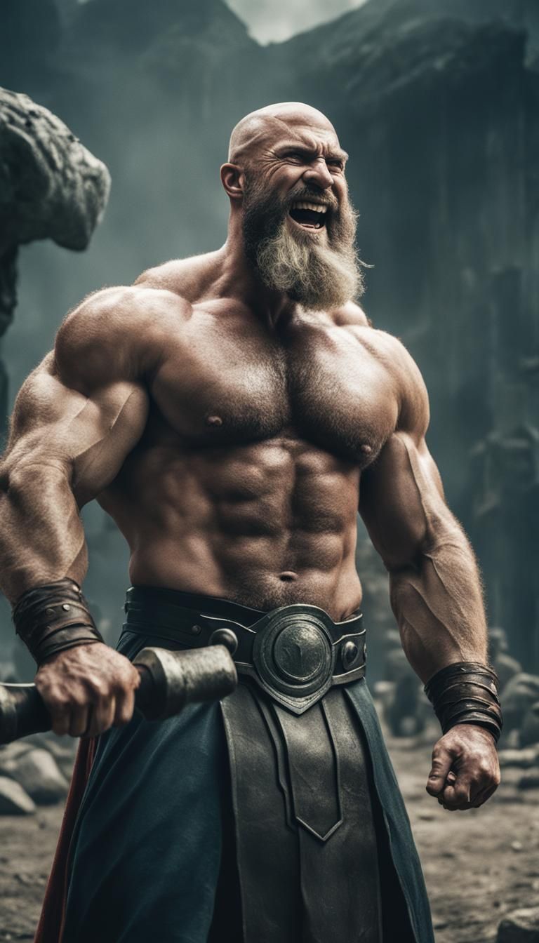 Mighty Slavic Warrior Wields Thor's Hammer in Cinematic Sple...