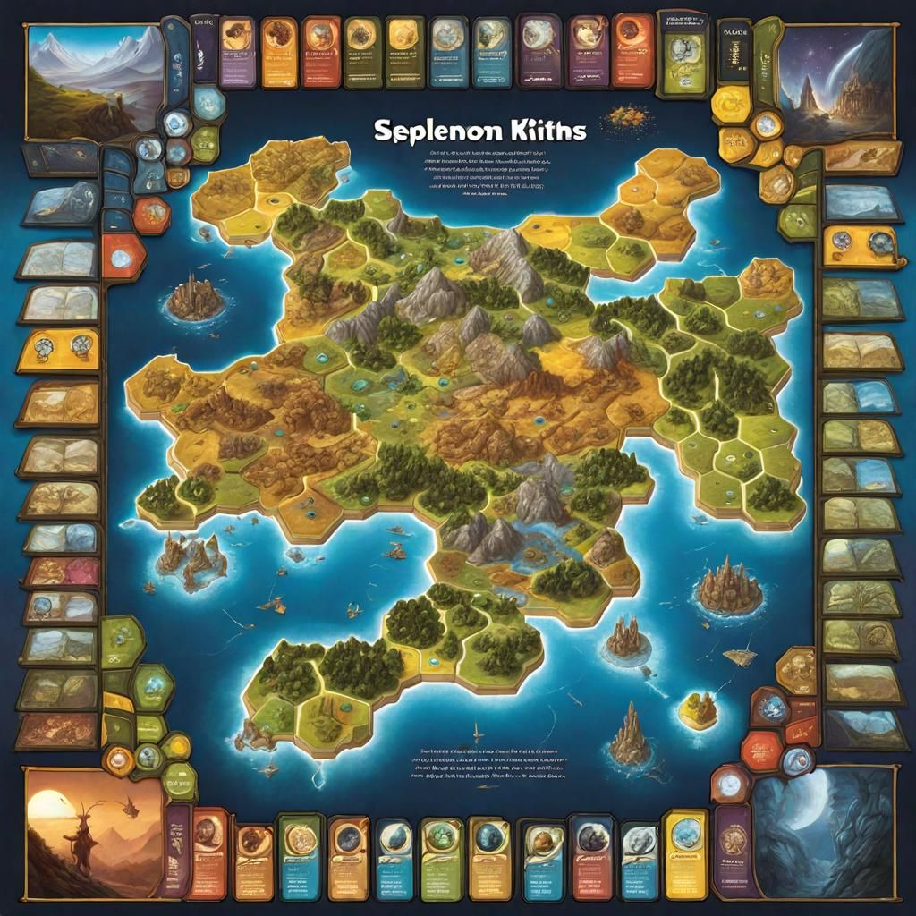 Exploding Board Game in Intricate Hyperrealistic Concept Art