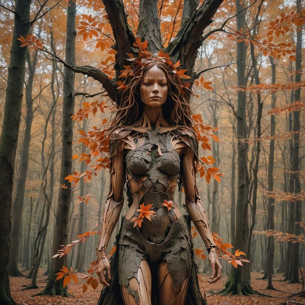 Wooden Goddess of Autumn Splendor